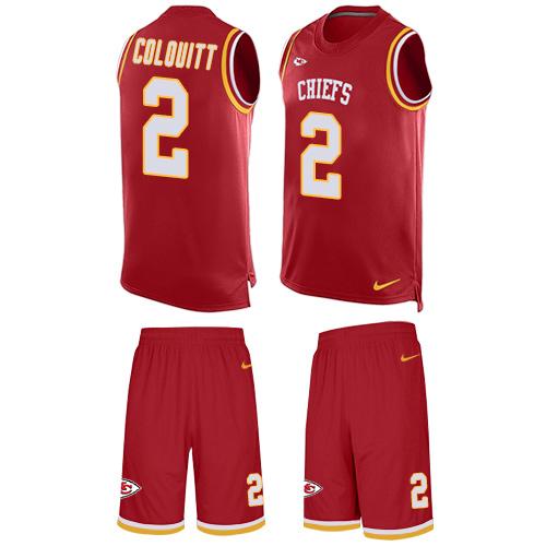 Nike Chiefs #2 Dustin Colquitt Red Team Color Men's Stitched NFL Limited Tank Top Suit Jersey